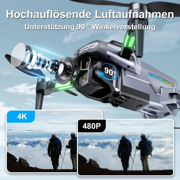 Drohne Mit 4K-Kamera, Lokalisierung des Lichtstroms in der Schwebe, 360°-Hindernisvermeidungskopf, B