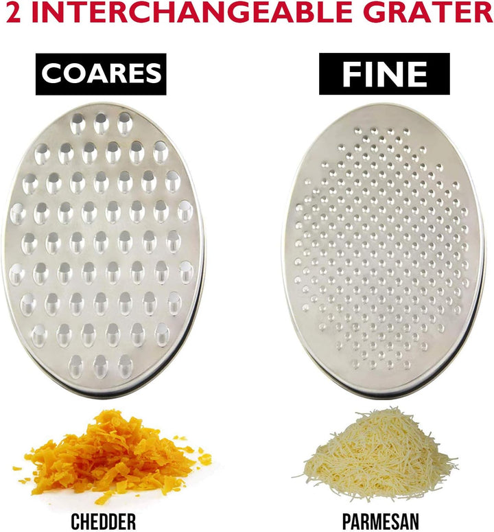 Käsereibe, Zitronenschaber mit Aufbewahrungsbehälter und Deckel, perfekt für harten Parmesan oder we