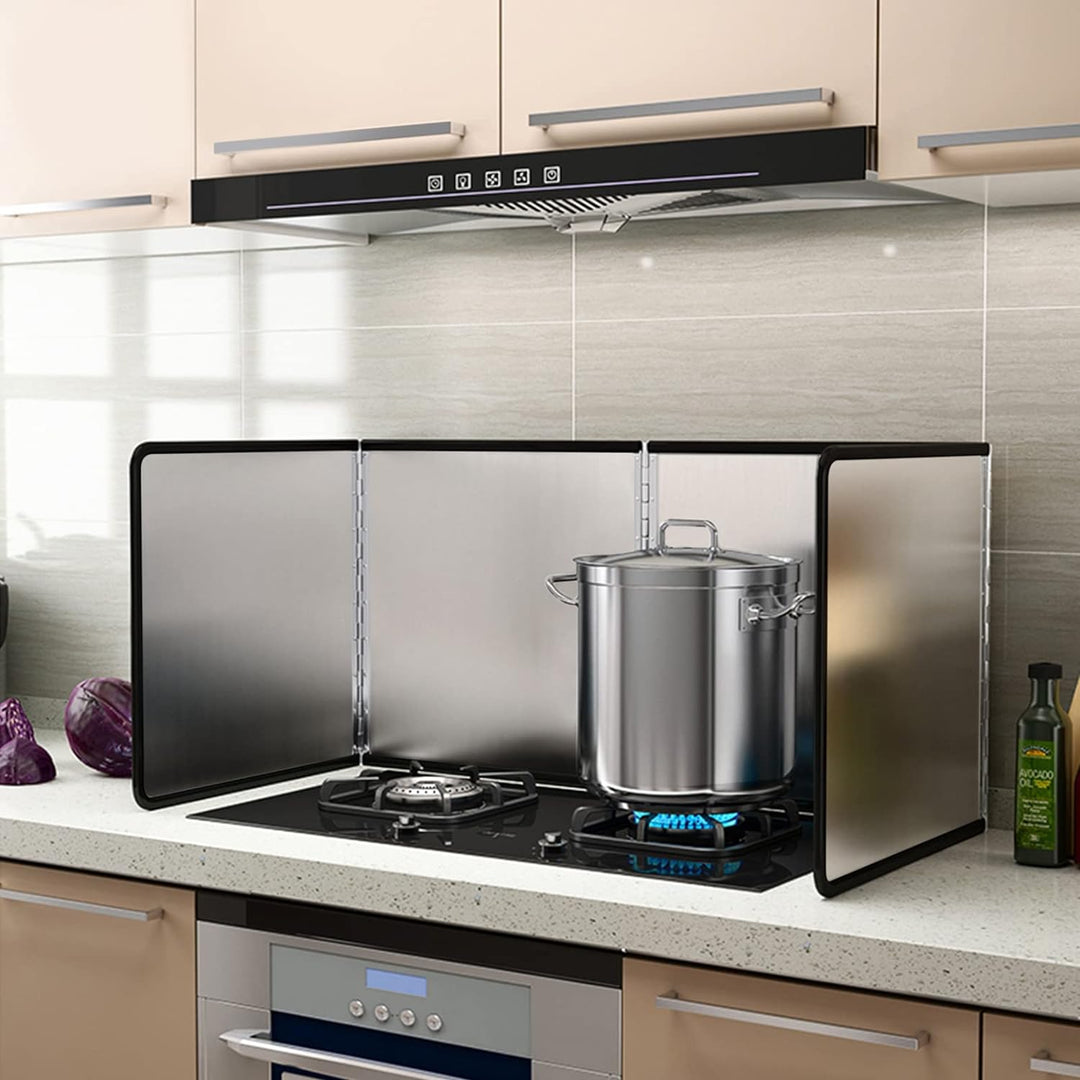 hicoosee Spritzschutz Faltbar Herd, Küchen-Spritzplatte, Spritzschutz für Pfannen, Antihaftbeschicht