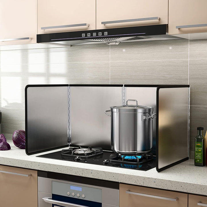 hicoosee Spritzschutz Faltbar Herd, Küchen-Spritzplatte, Spritzschutz für Pfannen, Antihaftbeschicht