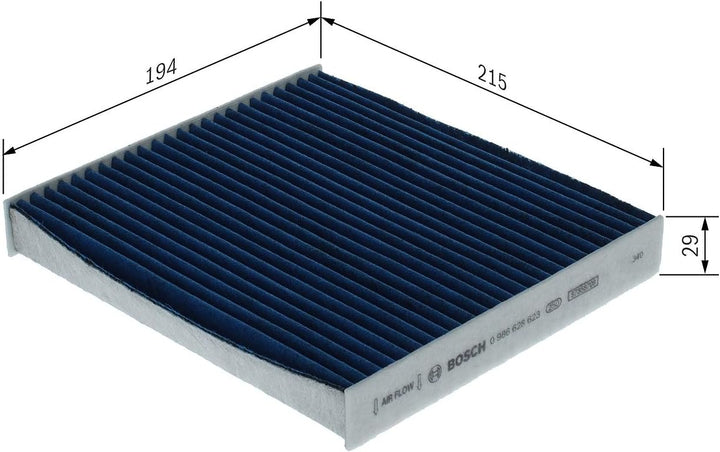 Bosch A8623 FILTER+pro Innenraumfilter - hocheffizienter Ersatzfilter - filtert effektiv Pollen, Fei