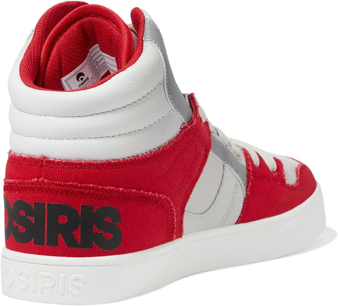 Osiris Herren Clone Skateboardschuh 40.5 EU Weiss Rot Marineblau, 40.5 EU Wei&amp;