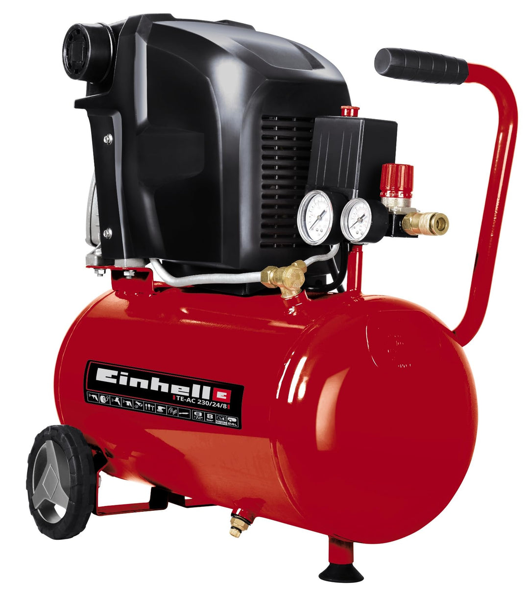 Einhell Kompressor TE-AC 230/24/8 (1500 W, max. 8 bar, 24 l-Tank, 230 L/min Ansaugleistung, 2850 (1/