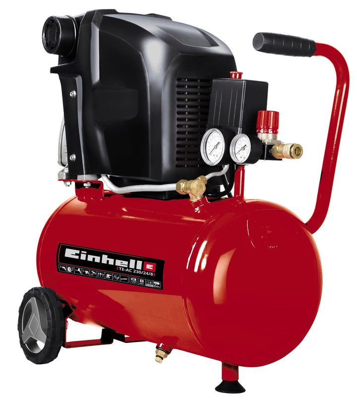 Einhell Kompressor TE-AC 230/24/8 (1500 W, max. 8 bar, 24 l-Tank, 230 L/min Ansaugleistung, 2850 (1/