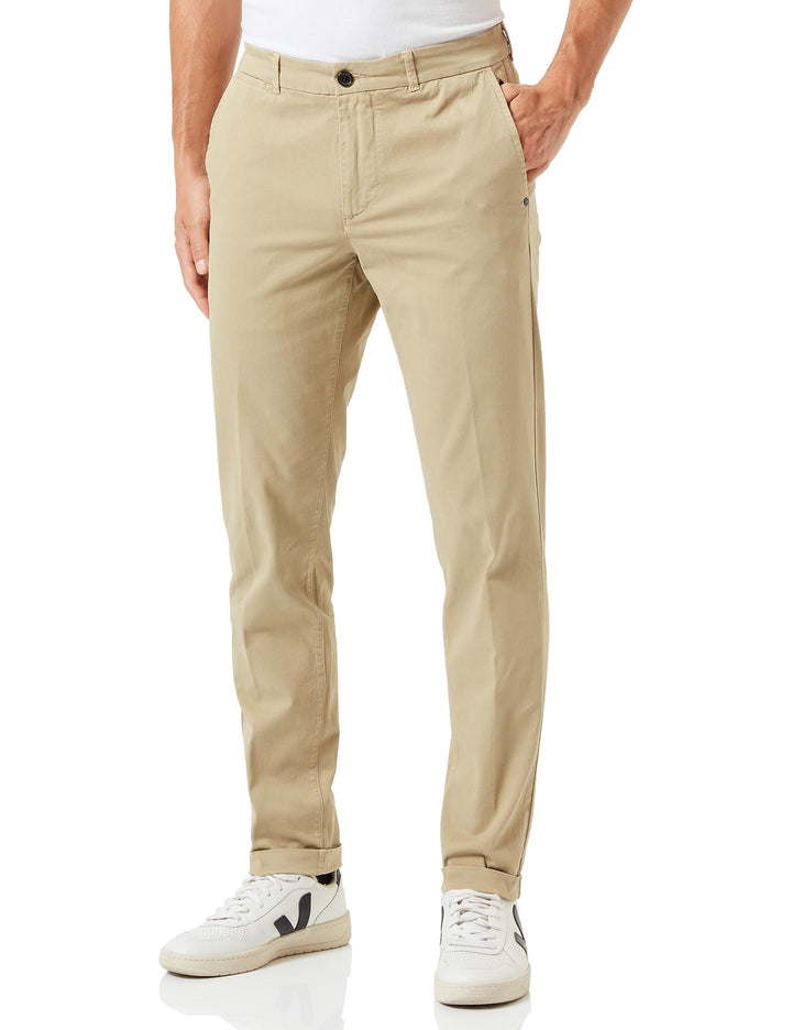 Replay Herren Chino Brad Straight-Fit 29W / 32L Khaki 597, 29W / 32L Khaki 597