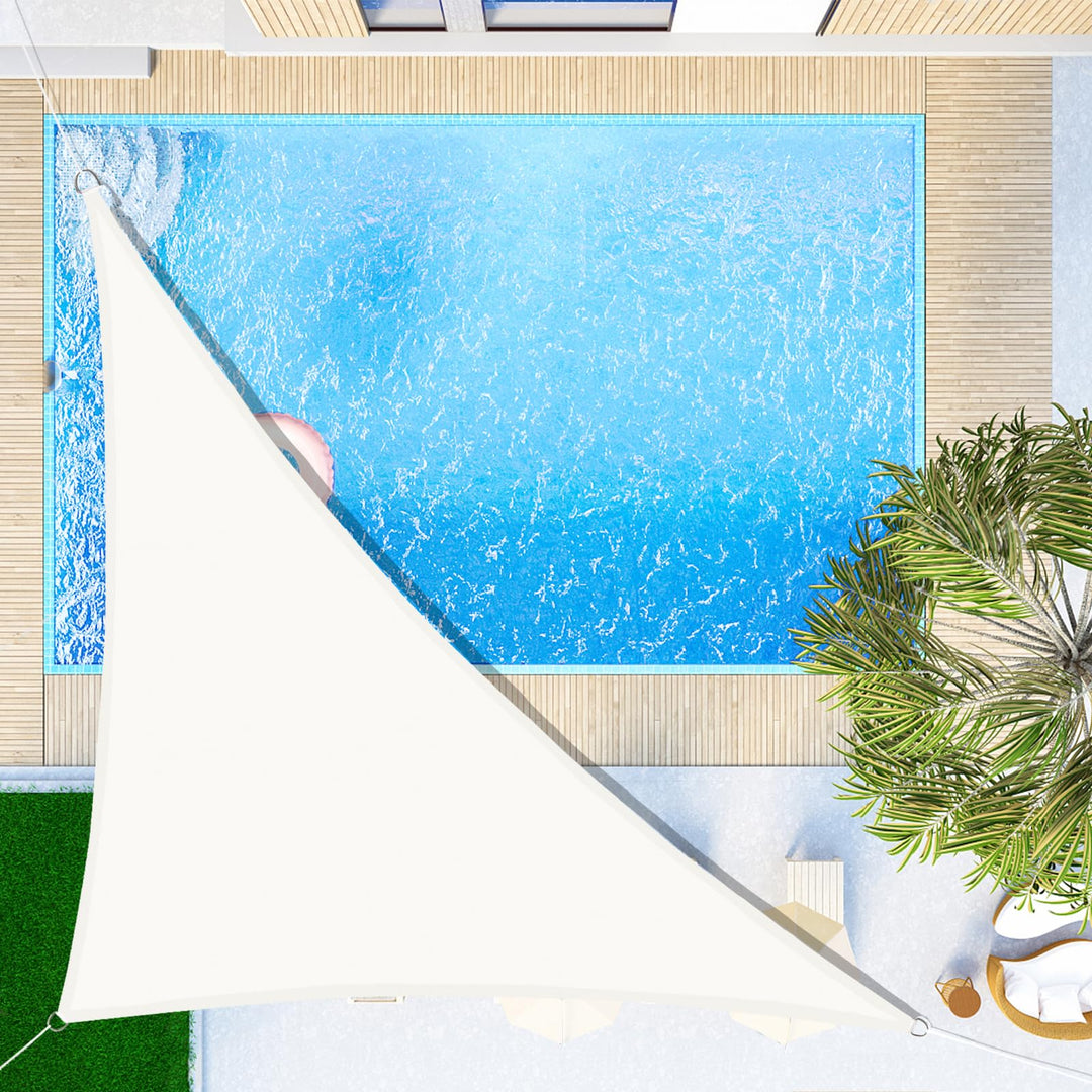 SUNNY GUARD Sonnensegel Wasserdicht 3x3x4.25m Dreieckig Sonnenschutz Wetterschutz Segel Baldachin UV