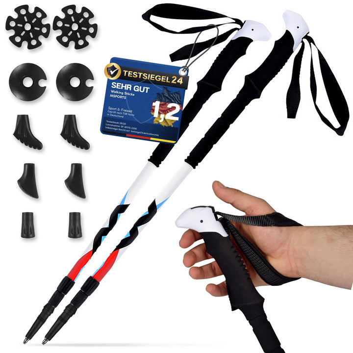 Nordic Walking - Trekking Carbon Stöcke Premium - aus hochwertigem Carbon - Superleicht - auswählbar