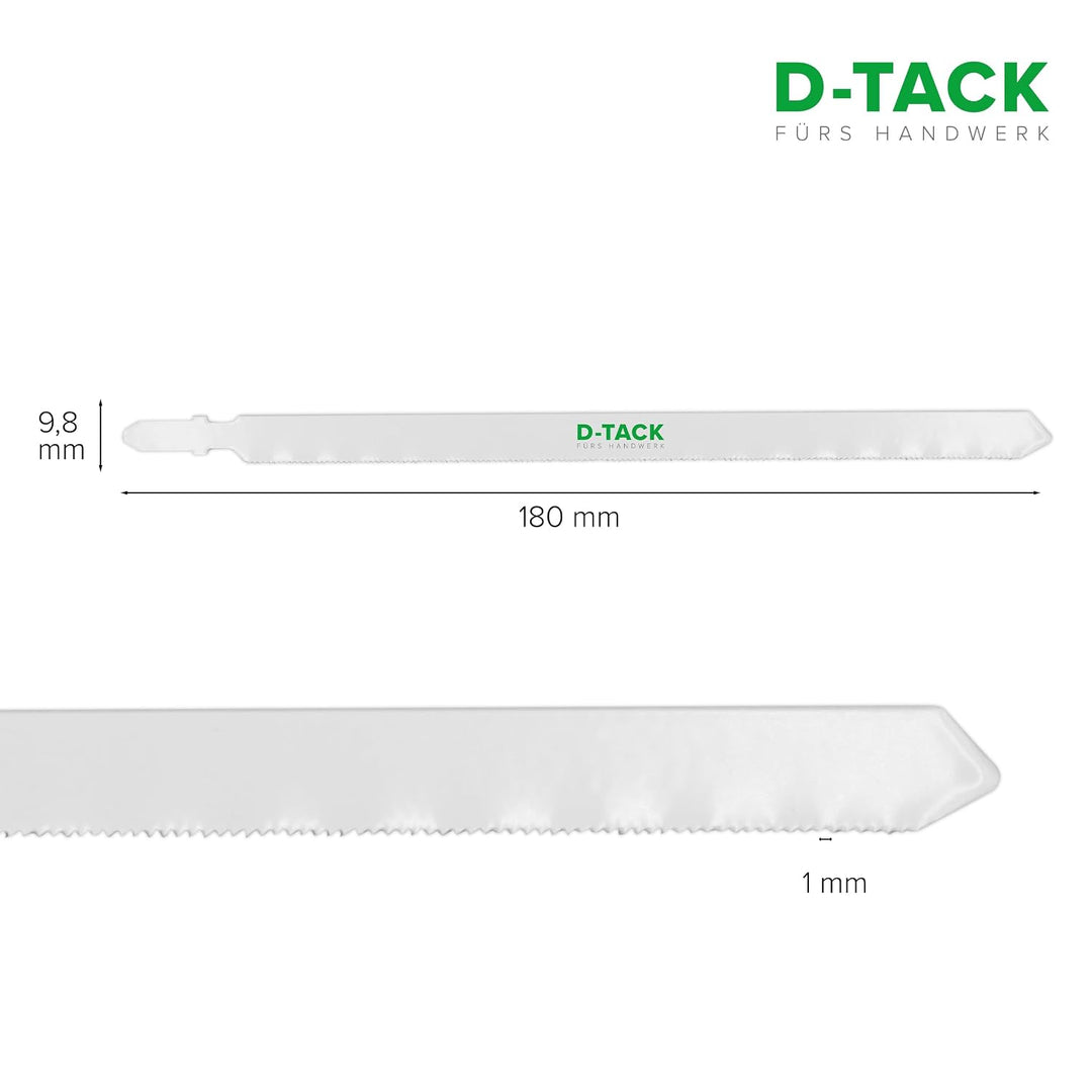 D-TACK Stichsägeblatt Sandwich | 180 x 9,8 mm | 5 Stück | Für saubere und schnelle Schnitte durch Sa