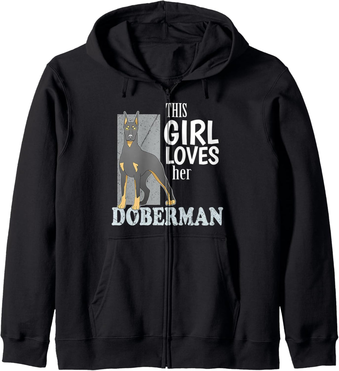 Womens Doberman Pincher Gift Love Doberman Kapuzenjacke