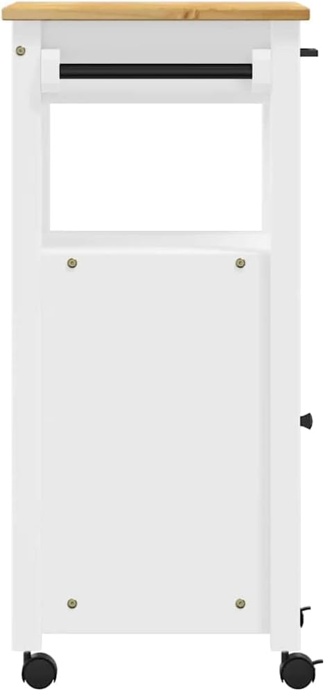 vidaXL Küchenwagen, Servierwagen mit viel Stauraum, Beistellwagen für Küche Wohnzimmer Badezimmer, T
