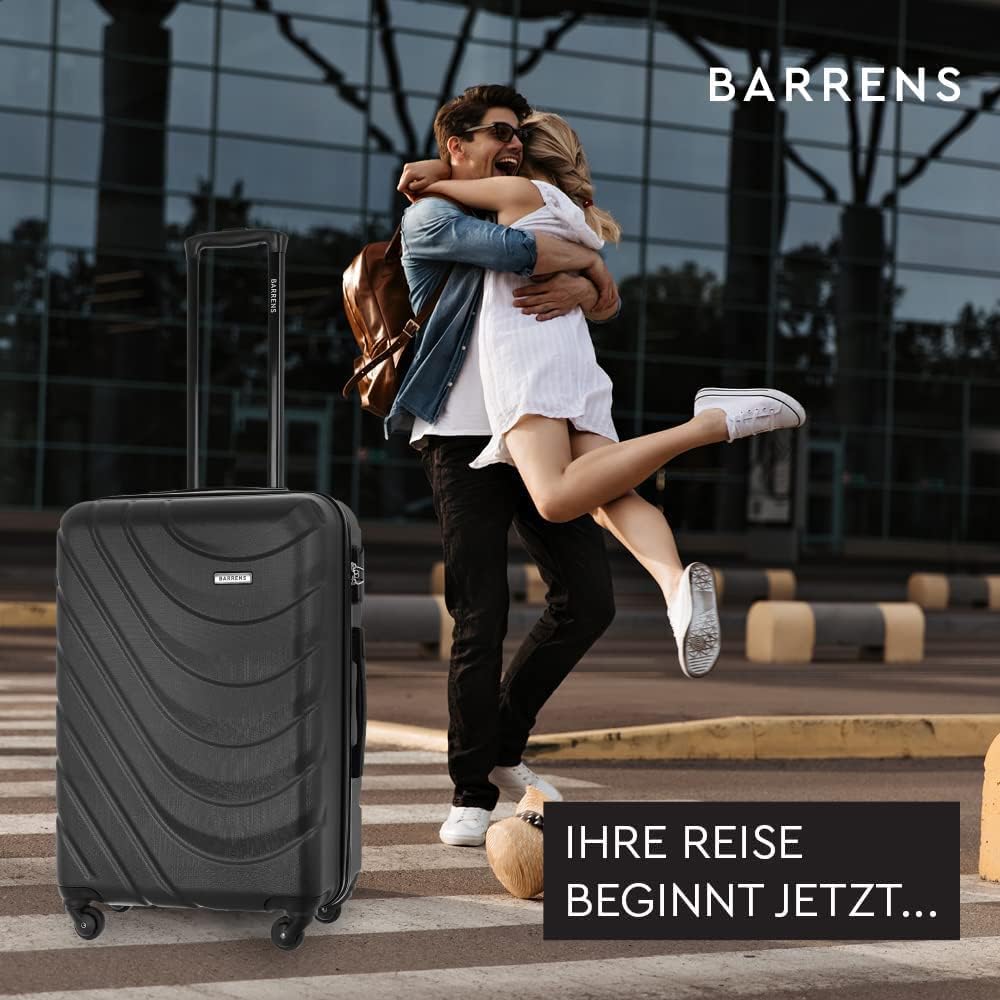 BARRENS Mittel Koffer | Aufgabegepäck | 67x46x26 cm | 63 L | Hochschlagfestes ABS-Material | Chiffri