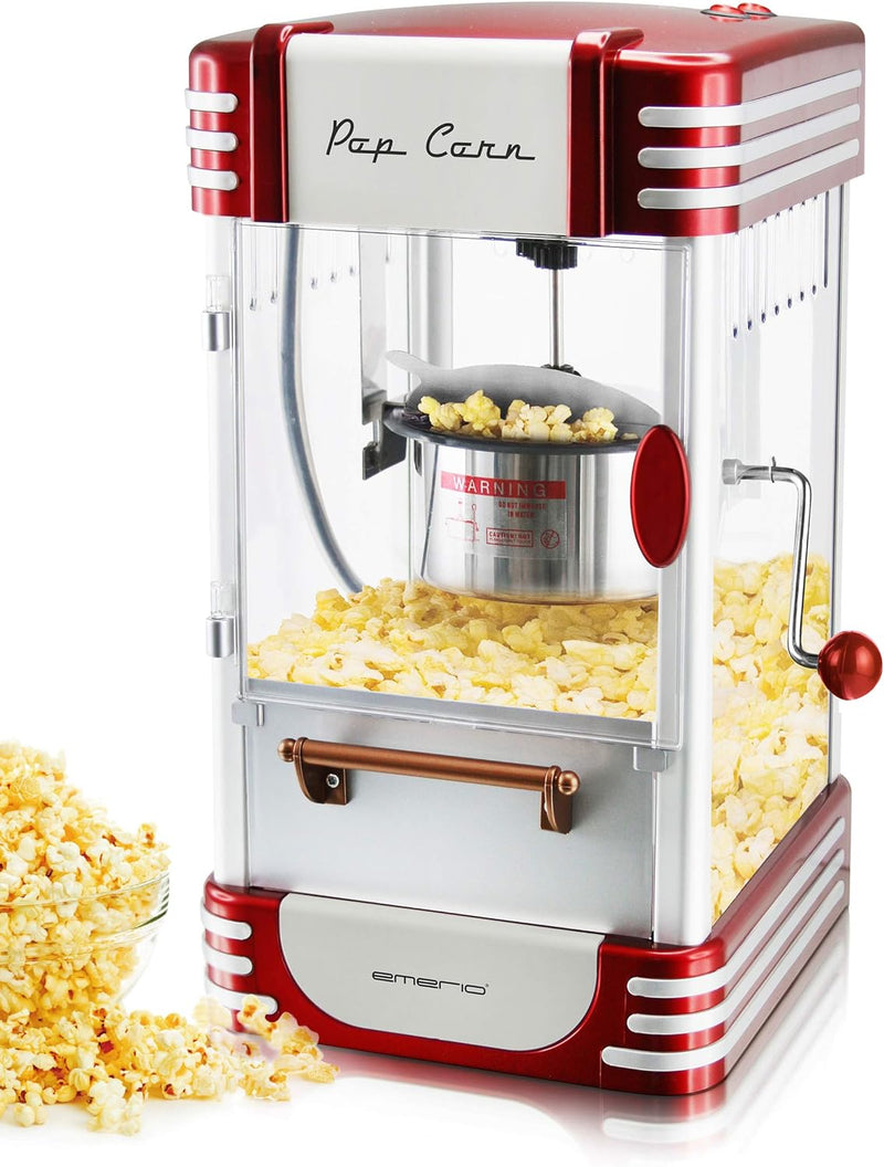 Emerio Popcornmaschine POM-120650, antihaftbeschichteter Behälter auch für süsses oder salziges Popc