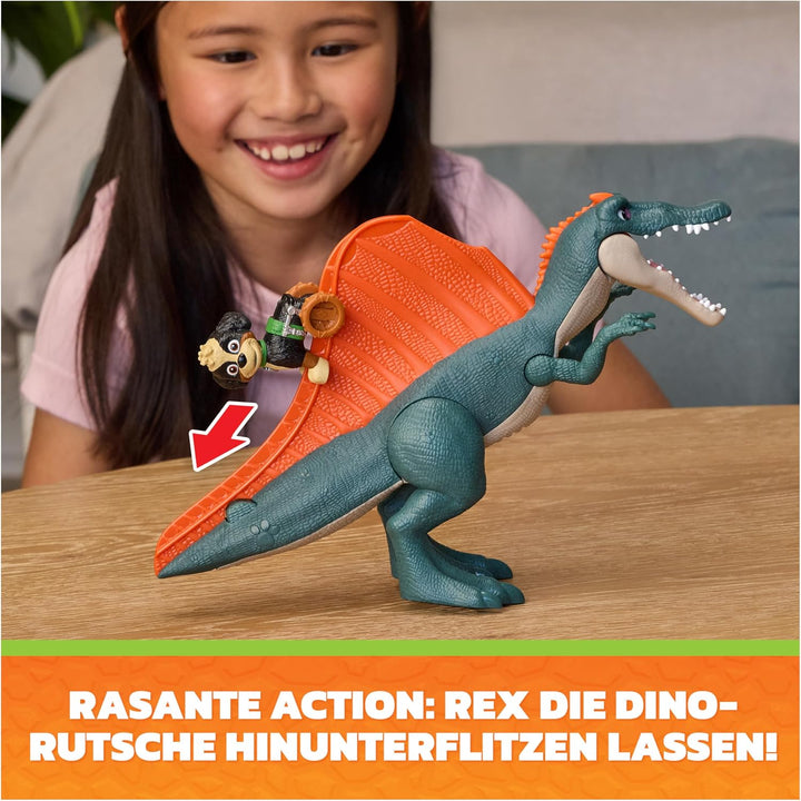 PAW PATROL: Der Dino Film Rise &amp; Roll Dino-Set mit Rex, ab 3 Jahren | 18 cm Spinosaurus | Dino-Wirbe