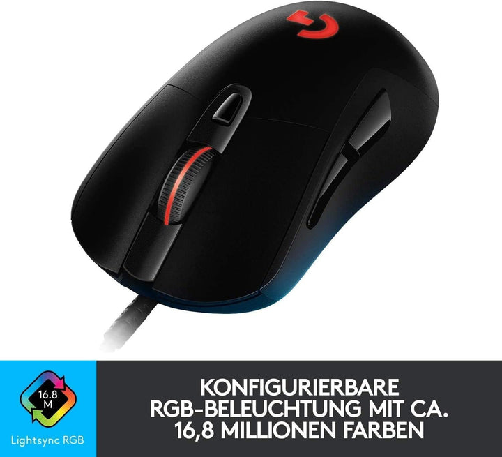 Logitech G403 HERO Gaming-Maus mit HERO 25K DPI Sensor, LIGHTSYNC RGB, geringes Gewicht von 87g und