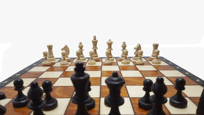 Schöne Travel Chess Schachspiel Holz Edel | Master of Chess | Schachbrett Gross 35 cm | Handgefertig
