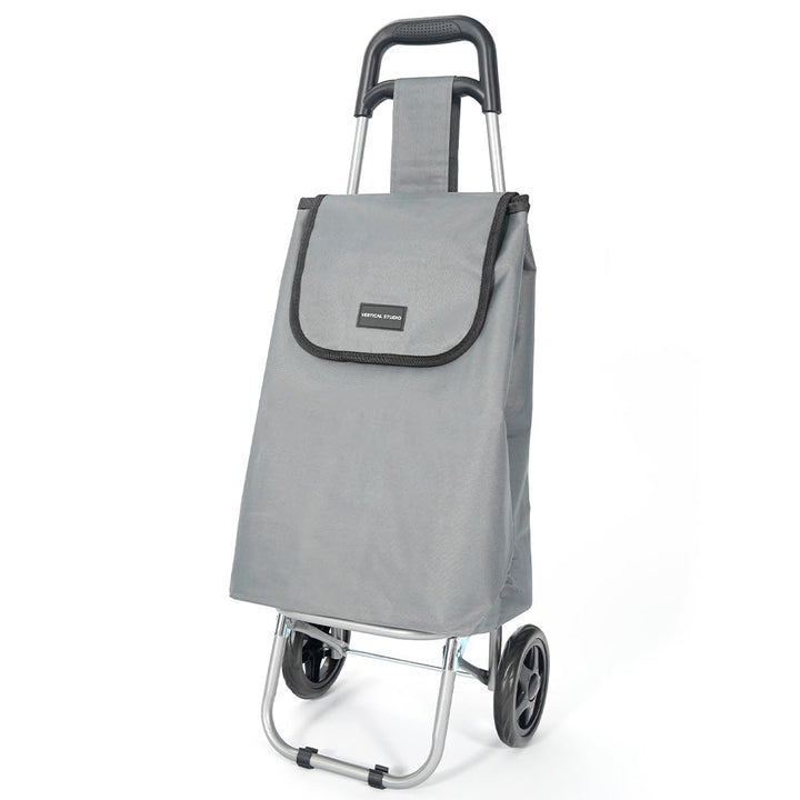 Einkaufstrolley 35 L – Klappbar, leicht & robust, mit Alugestell, Reissverschlusstasche & Klettversc