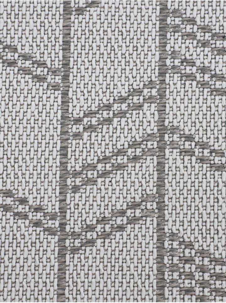 carpetfine In- und Outdoor Teppich Boho Rund Beige Flachgewebeteppich Ø 120 cm | Moderner Teppich We