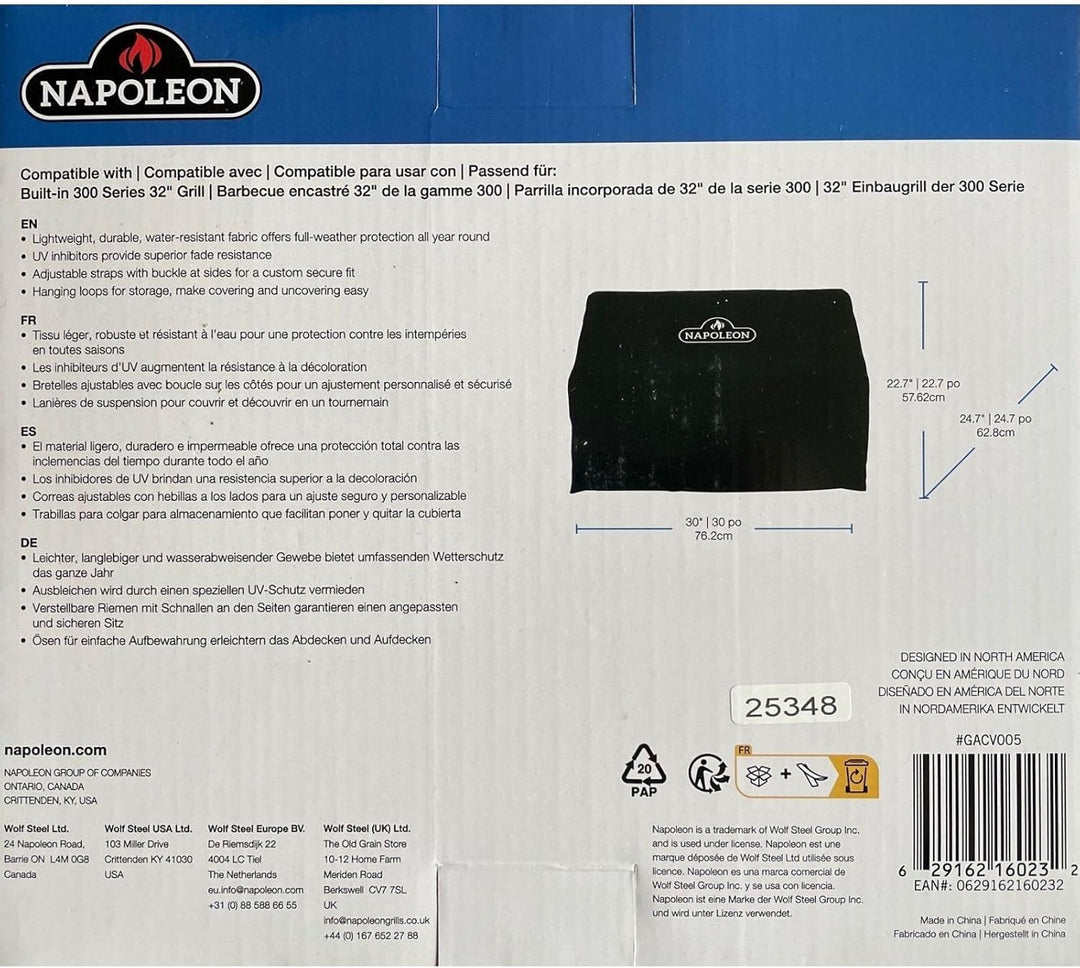 Napoleon Abdeckhaube für 300er Serie 32 Zoll Einbaugrill Rogue 525 GACV005