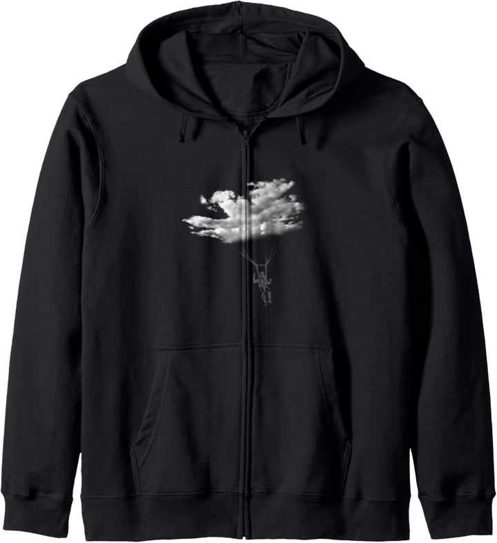 Lustiges Fallschirmspringen Geschenk Wolken-Grafik Kapuzenjacke