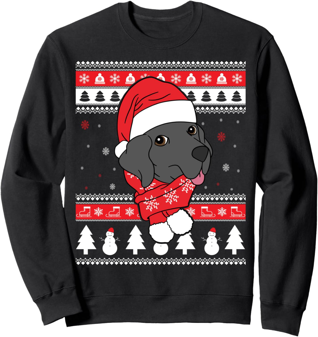 Deutsche Dogge Lustiger Hund Hässliche Weihnachten Geschenk Sweatshirt