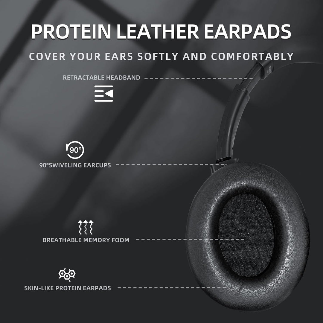 SoundMAGIC P60BT ANC Over Ear Bluetooth Headset Active Noise Cancelling Wireless Headphones with Mic