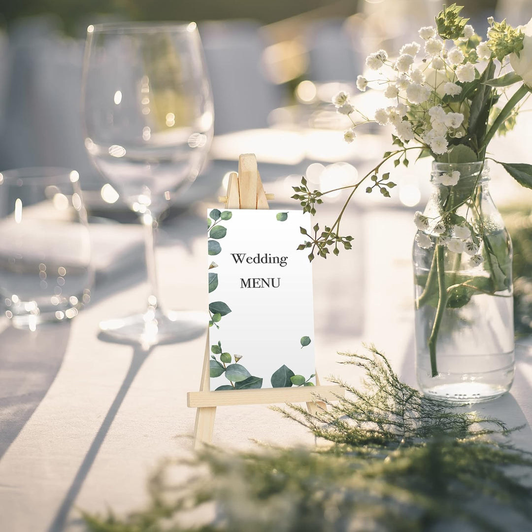 Relaxdays 100 x Staffelei klein, Tischdekoration für zu Hause, Hochzeiten, Feierlichkeiten, Holzstaf