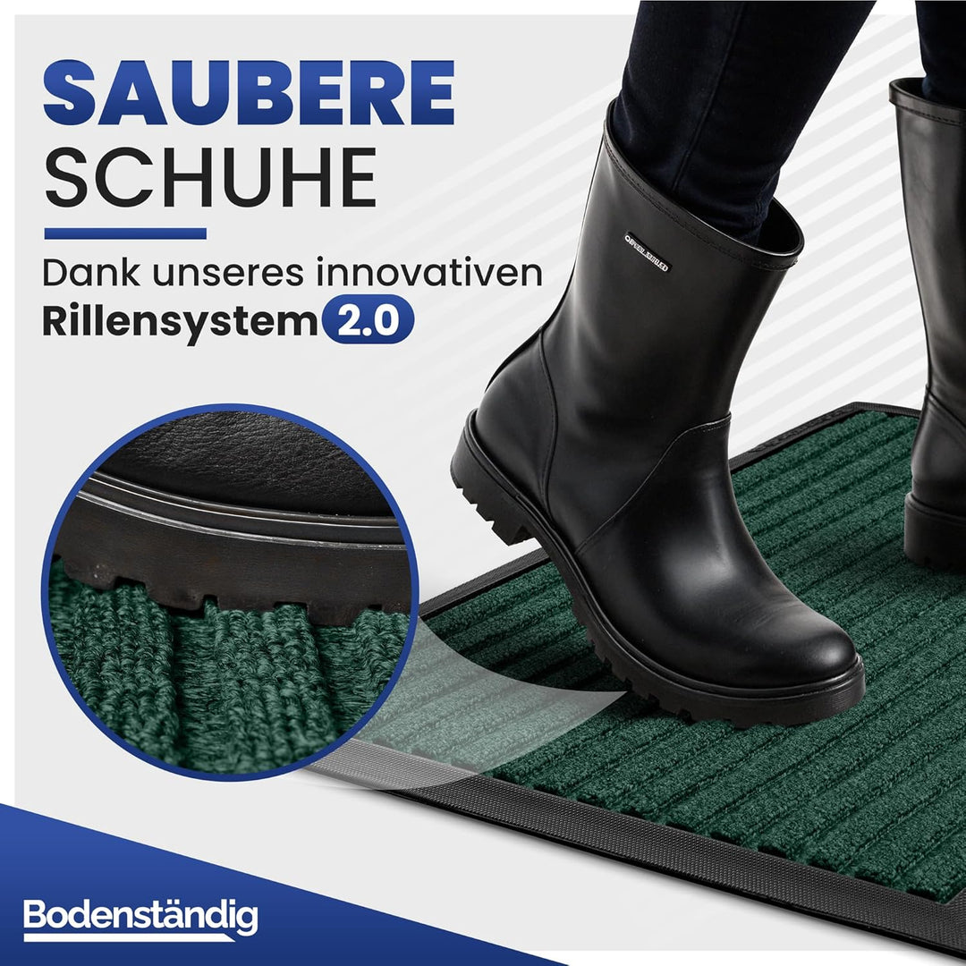 PazCaz Fussmatte innen und aussen [S-XXL] in Allen Farben - rutschfest & langlebig - Schmutzfangmatt