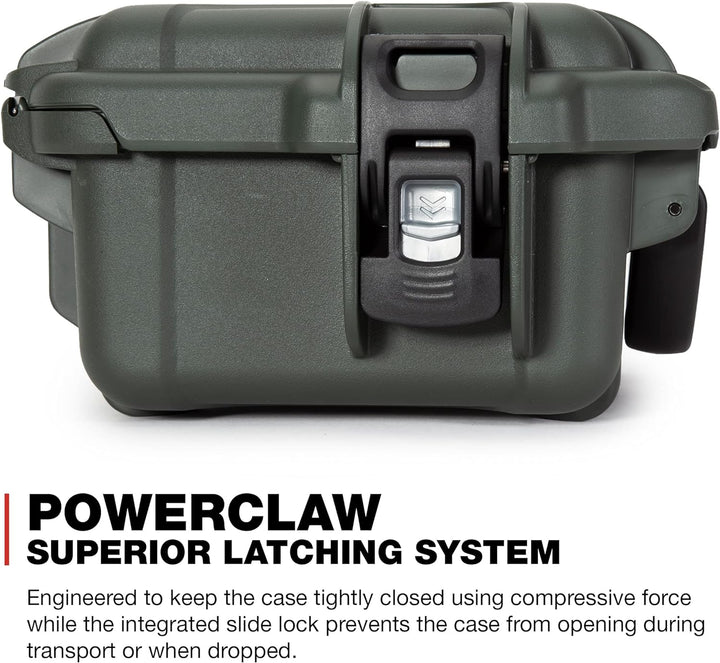 Nanuk 905 Wasserdichter Hartschalenkoffer Mit Plüschschaumeinlage - Olive Würfelförmiger Schaumstoff