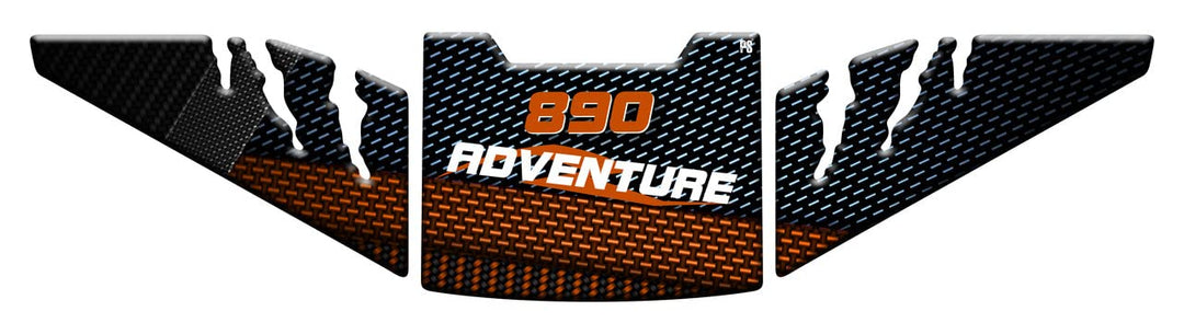 Aufkleber mit 3D-Effekt, Tankschutz aus Harz, kompatibel mit PS KTM 890 Adventure R - Tankpad und Se