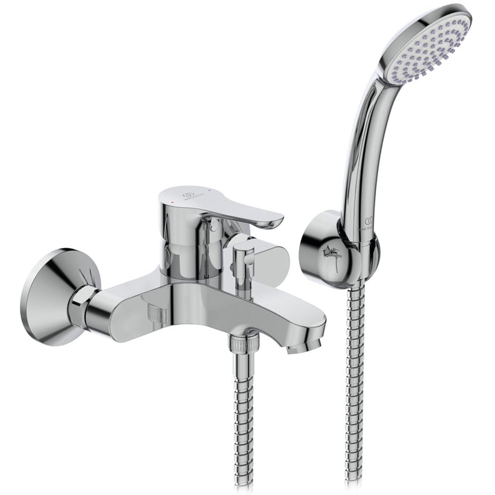 Ideal Standard BC676AA Wannenarmatur Alpha Aussenarmatur mit Zubehör,