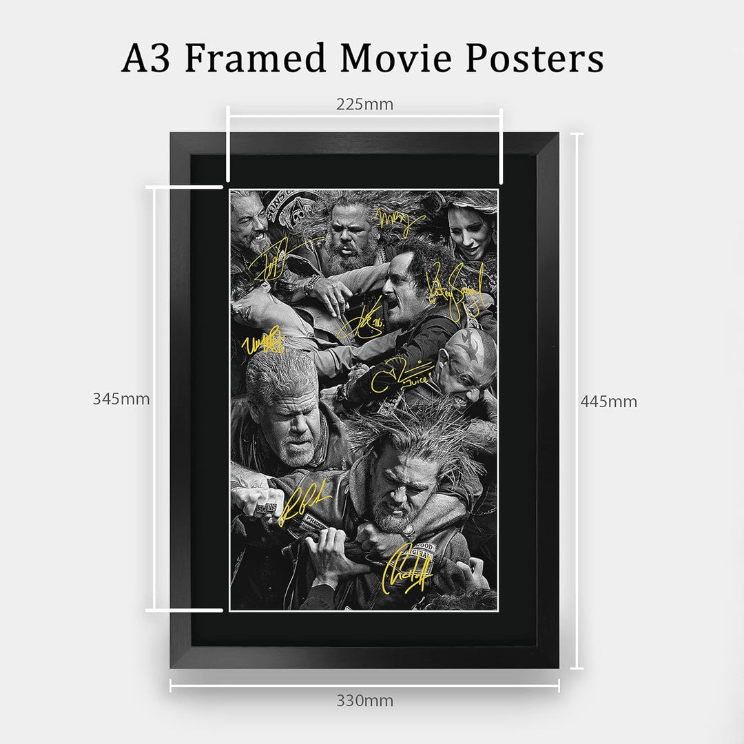 HWC Trading Sons Of Anarchy A3 Gerahmte Signiert Gedruckt Autogramme Bild Druck-Fotoanzeige Geschenk