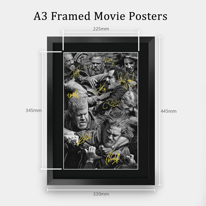 HWC Trading Sons Of Anarchy A3 Gerahmte Signiert Gedruckt Autogramme Bild Druck-Fotoanzeige Geschenk