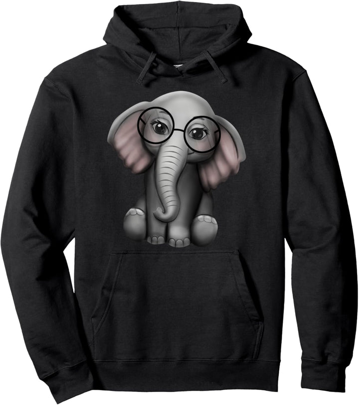 Elefant Nerd Brille Kleidung Geschenk Elefanten Pullover Hoodie