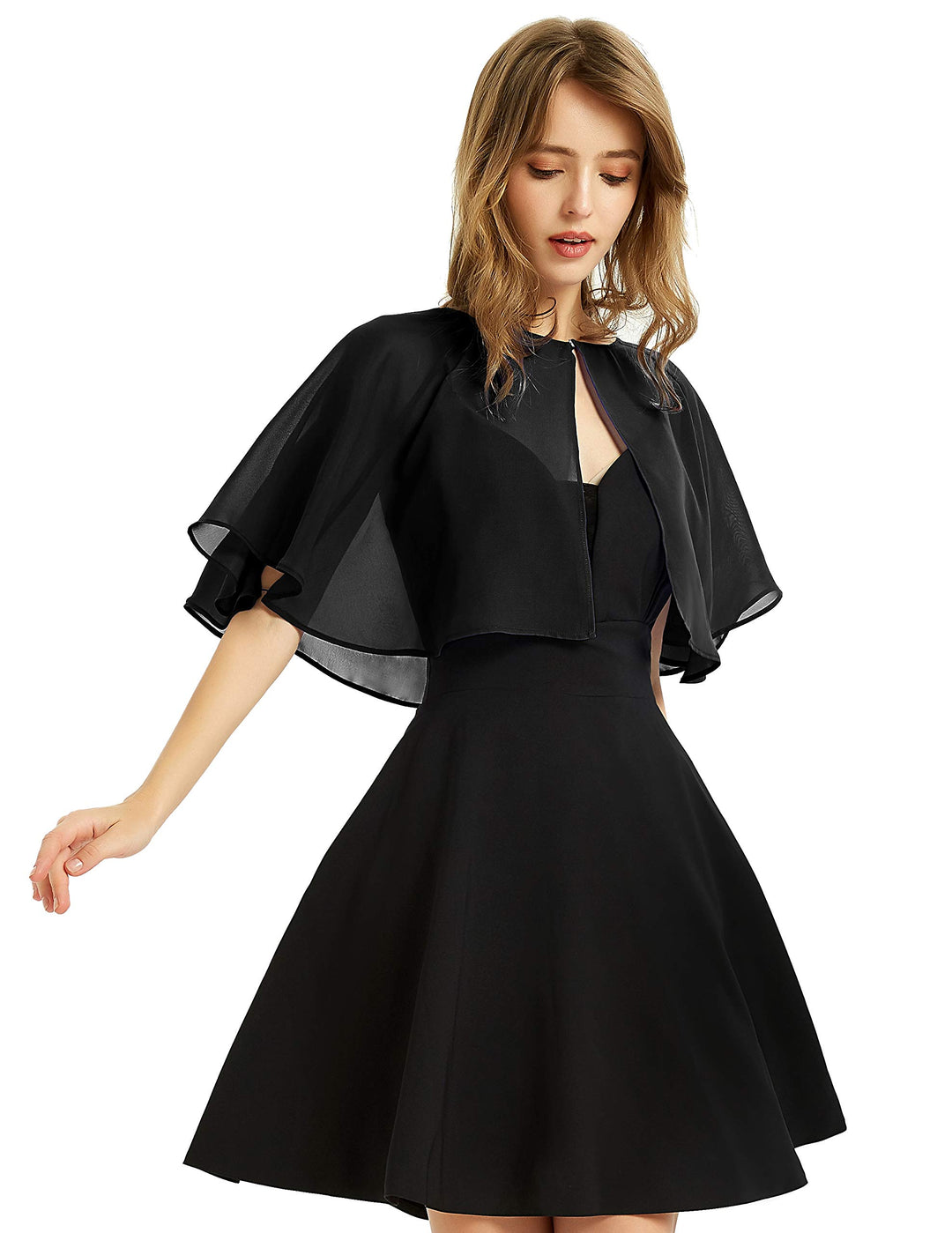 BUCUXE Weicher Chiffon-Schal für Damen, für Abendkleid, Hochzeit, Umhang, Bolero, Überwurf Einheitsg
