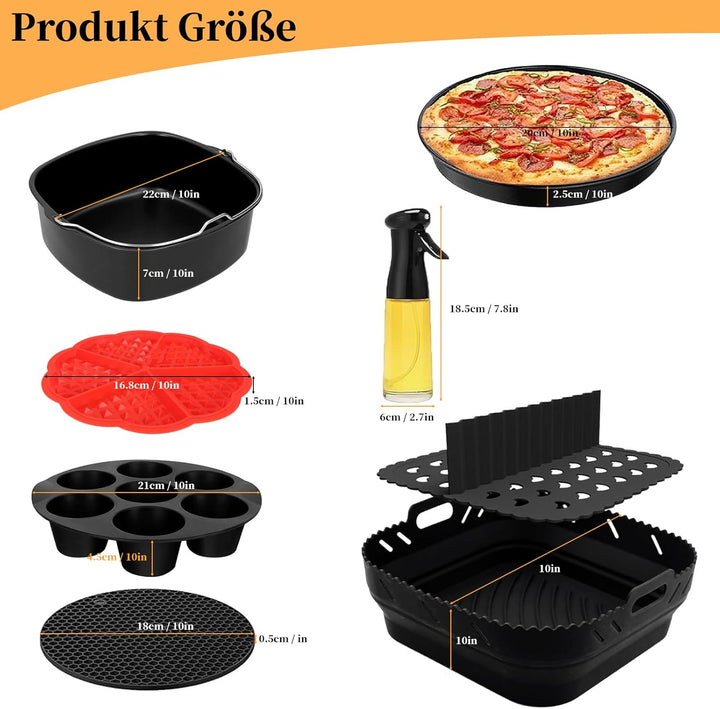 Heissluftfritteuse Zubehör für COSORI Turboblaze 5,5L/6L/6,2L/6,4L/Turbo Tower Pro 10,8L,Double Stac