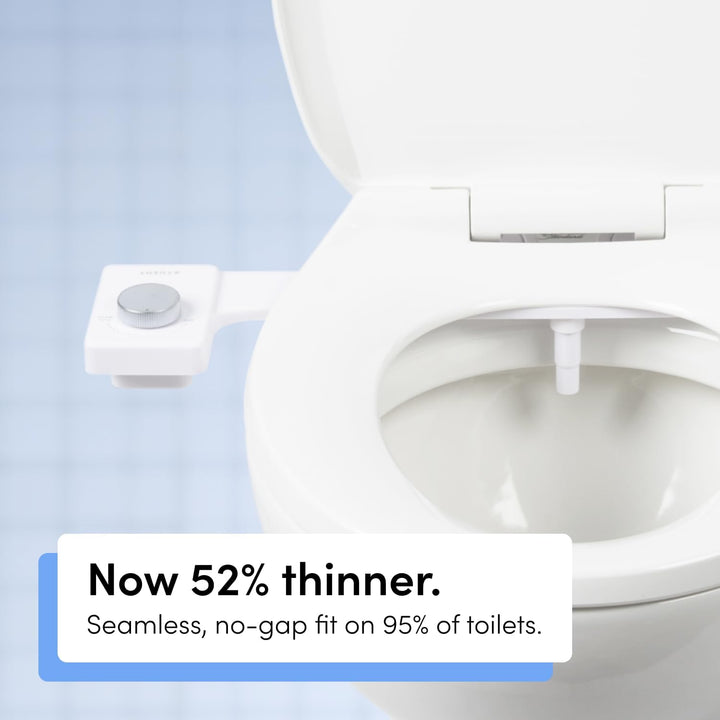 TUSHY Fresh Cool Water Bidet: Ultra Slim WC-Sitz-Aufsatz (nicht elektrisch, selbstreinigend, hygieni