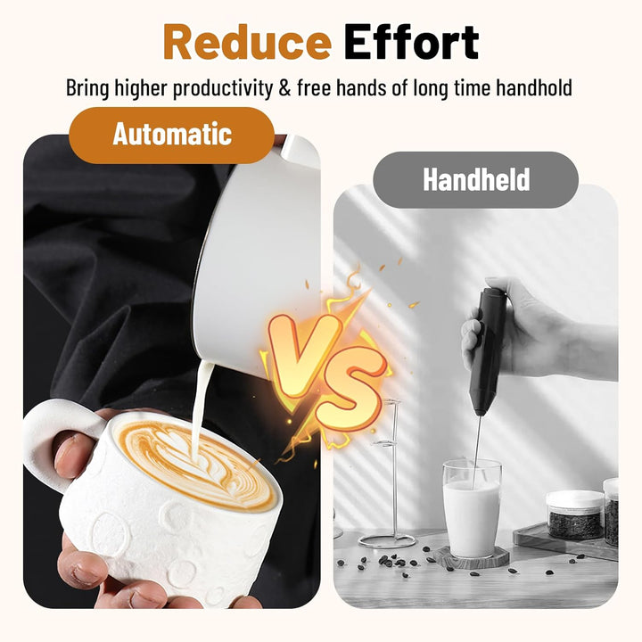 Milchaufschäumer Elektrisch 4-in-1, 580ml Milchwärmer Milchschaum Heiss/Kalt, Milchwärmer & Kakaomas