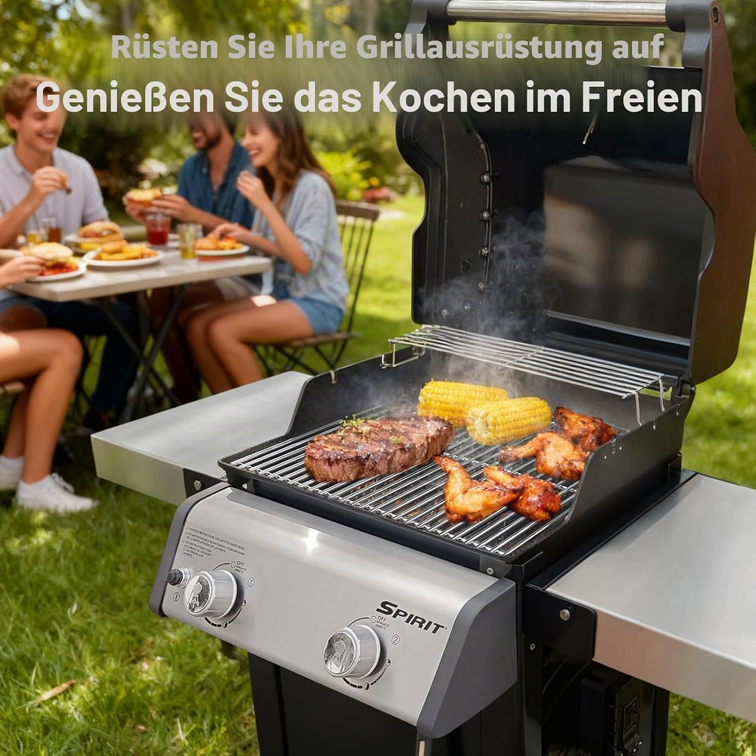 QuliMetal Aromaschienen aus Edelstahl für Weber Spirit 200 und Spirit II 200 Serie, 38,9 cm, Flavori