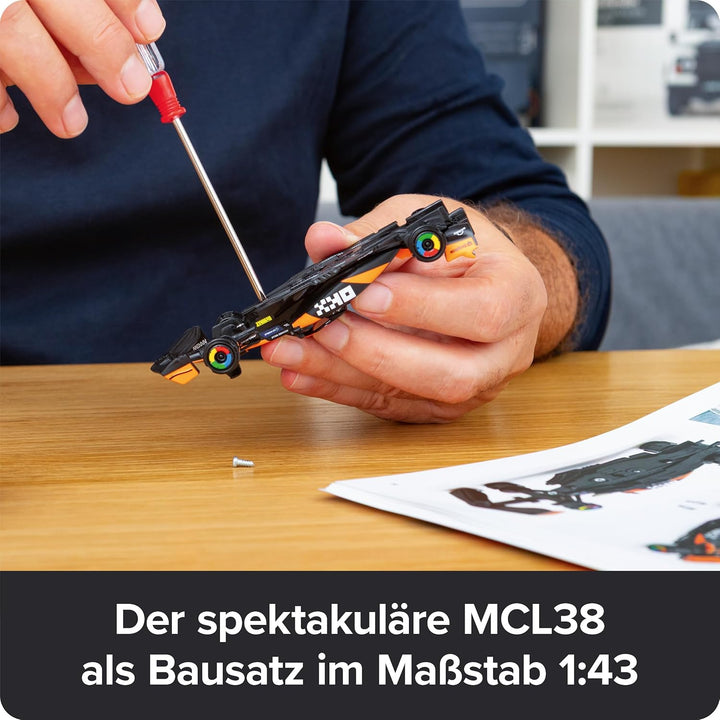 FRANZIS 67391 - McLaren Racing Adventskalender 2025 - Modellbausatz im Massstab 1:43, inkl. Soundmod