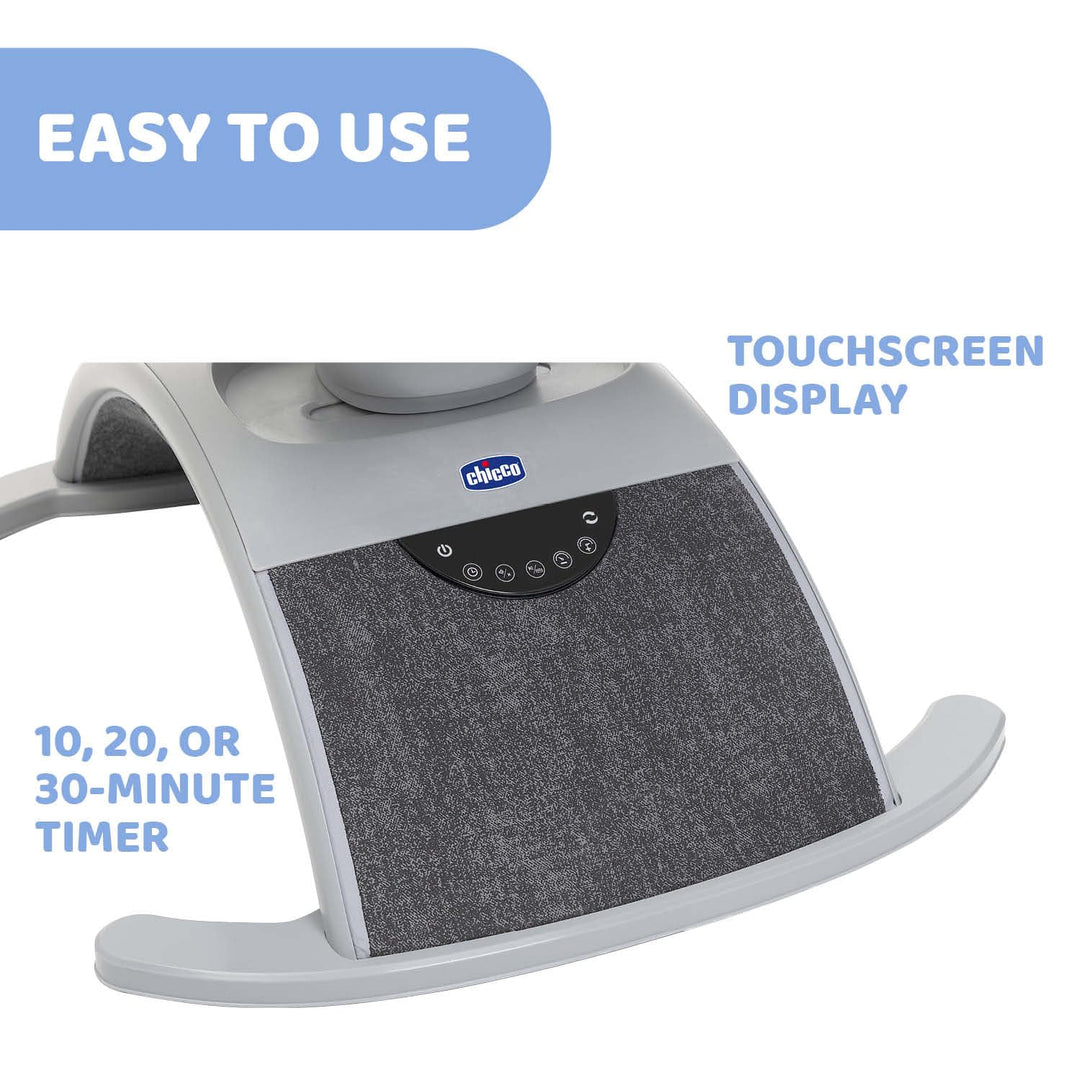 Chicco Comfy Wave, Elektronische Babywippe, Babyschaukel, mit Bewegungen und Melodien, verstellbare