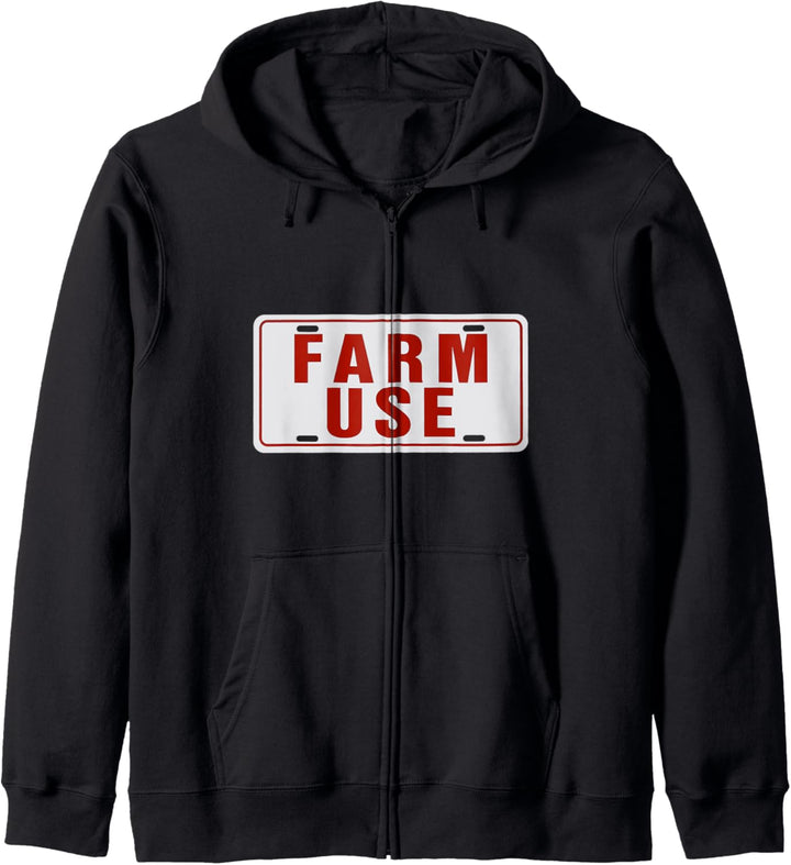 Farm Use Funny License Plate Tag Farm Agriculture Simple Kapuzenjacke