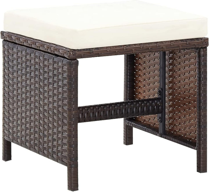 Tidyard Gartenstuhl Hocker Set 4-TLG.Sitzhocker Fusshocker Gartenhocker Gartensessel Essstuhl Stuhl
