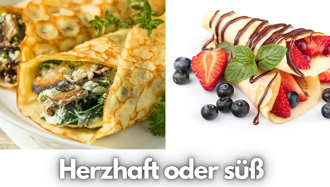 Crepes Maker | 1200 Watt | Cool-Touch-Griff | Antihaftbeschichtung | 30 cm Durchmesser | Creperie |
