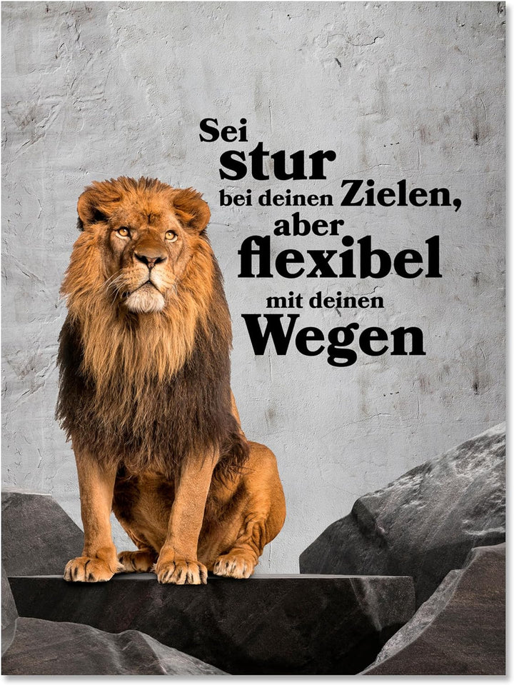 wandmotiv24 Leinwandbild Motivation, 80x60cm, Hochformat, Flexible Wege, Deko, Bilder auf Leinwand,