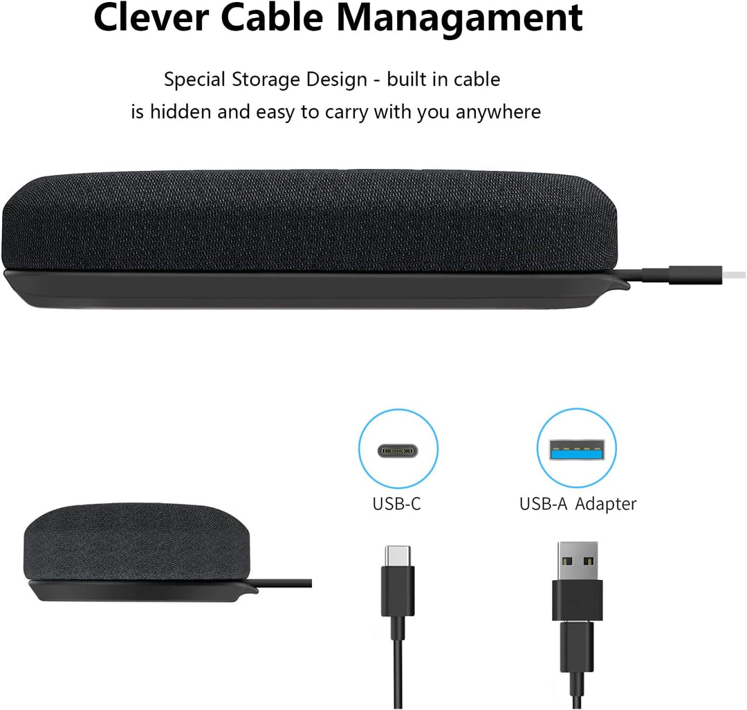 USB Konferenzlautsprecher mit Mikrofon für Home Office-Anrufe, Konferenzmikrofon mit Smarter Stimmfi