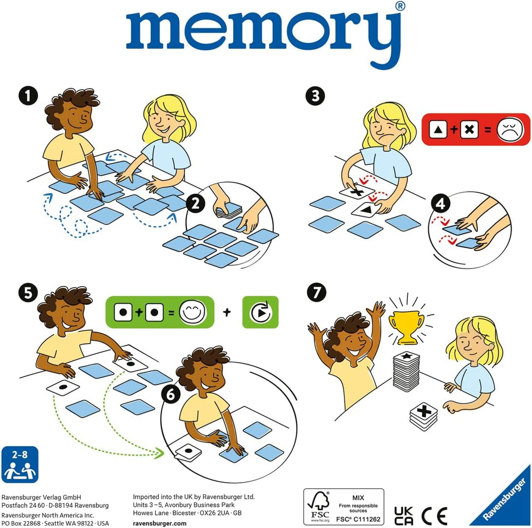 Ravensburger Paw Patrol memory - 20887 - Spieleklassiker für alle Fans der TV-Serie Paw Patrol, ab 3