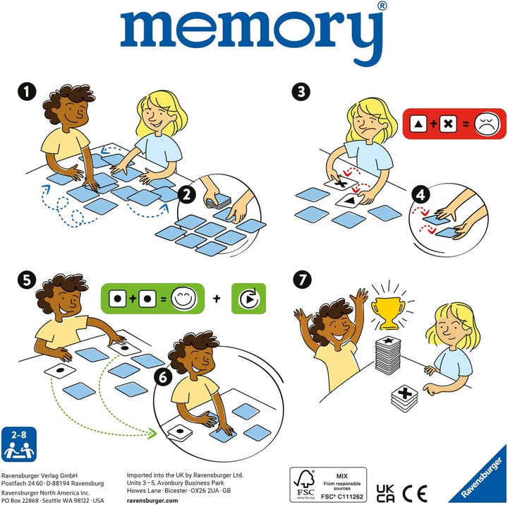Ravensburger Paw Patrol memory - 20887 - Spieleklassiker für alle Fans der TV-Serie Paw Patrol, ab 3