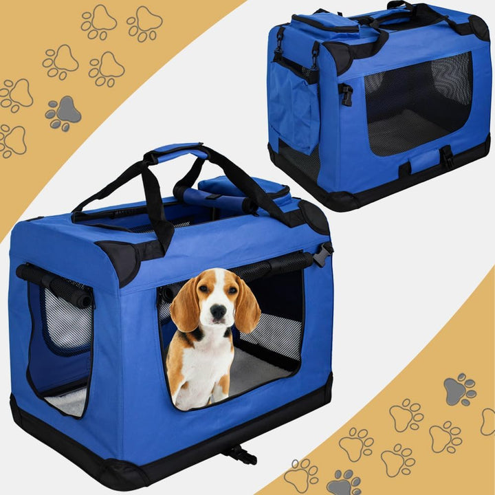 Faltbare Hundebox Transporttasche Transportbox Auto für Katze Hunde Grosse Kleine Box Bag Bed Decke