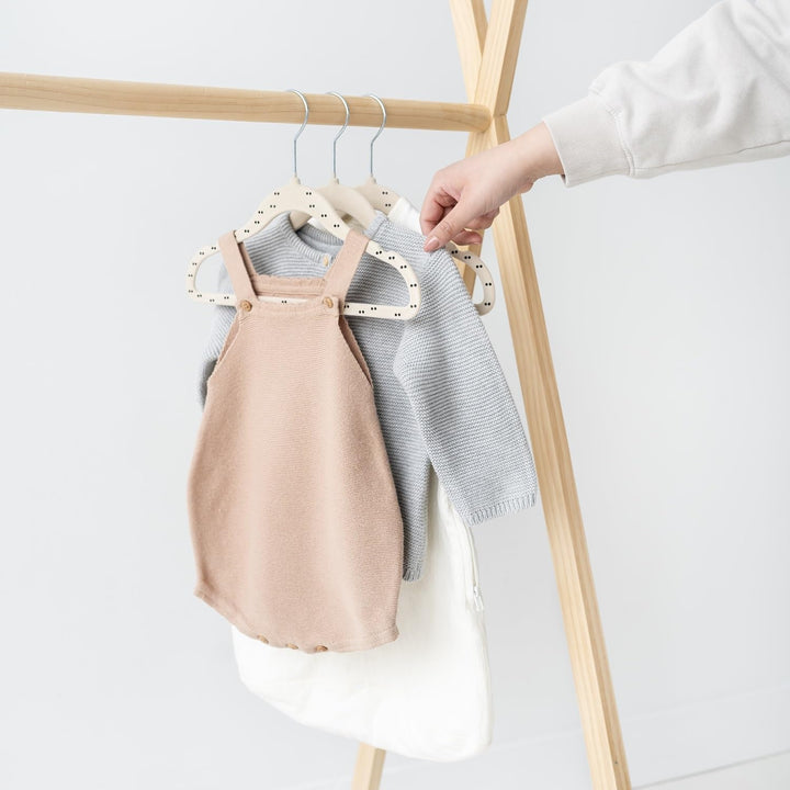 3 Sprouts Kinder Kleiderbügel aus Samt - rutschfest &amp; Robust - Ideal für Baby- &amp; Kleinkinderkleidung