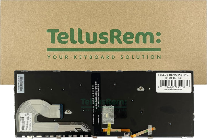 TellusRem ersatztastatur Spanisch Hintergrundbeleuchtung für HP 840 G5, 840 G6, 745 G5, 745 G6, ZBoo